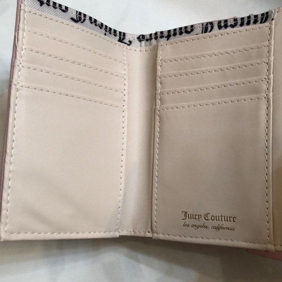 Juicy Couture Liquorice Black Pink League Double Sided Trifold Wallet NWT - Picture 14 of 16
